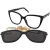 Missoni MIS 0133/CS 807/M9 | Occhiali da Vista con Clip da Sole | Plastica | Cat Eye, Ovali / Ellittici | Nero | Adrialenti