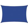 vidaXL Vela Parasole 160 g/m² Rettangolare Blu 4x6 m in HDPE, vela ombreggiante, ombra da patio, tettoia ombreggiante, vela da giardino, tettoia