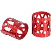 Milltrip Anelli con Perline Intrecciate per Capelli 100 Pezzi - Strumenti di Decorazione per lo Styling dei Polsini (Rosso)