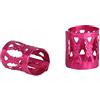 Milltrip Anelli con Perline Intrecciate per Capelli 100 Pezzi - Strumenti di Decorazione per lo Styling dei Polsini (Rosa Rossa)