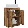 vidaXL Mobile da bagno con lavabo Legno antico 54 x 35 x 83 cm, Mobile bagno moderno, elegante, compatto, legno ingegnerizzato, pratico sotto il lavandino, stile minimalista