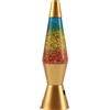ITotal Lampada Glitter Led Spaceship Base Dorata e Glitter Arcobaleno XL3338
