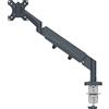 Leitz Ergo Braccio Singolo per Monitor a molla, per Schermi fino a 32 " e ad un Peso di 9 kg, Salvaspazio ed Ergonomico, Grigio Scuro, 64890089