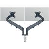 Leitz Ergo Braccio Doppio per Monitor a molla, per Schermi fino a 32 " e ad un Peso di 9 kg, Salvaspazio ed Ergonomico, Grigio Scuro, 65370089