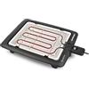 G3 Ferrari G10024 Giulietta Barbecue Elettrico, 2000 W, Griglie Inox, Area cottura 31 x 25 cm, Vassoio porcellanato per facile pulizia, Resistenza in acciaio corazzato, Griglia doppia, Nero