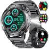 CHOOSETIME Smartwatch Uomo, Chiamate Bluetooth, 1,43" AMOLED Display Orologio Fitness e Torcia a LED, 110+ Modalità Sportive, Monitoraggio della Frequenza Cardiaca/Sonno, IP68, Android e iOS, Nero