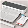 Ablemark Stampante Portatile A4, Senza Inchiostro Stampante Termica Bluetooth Compatibile con Android&IOS e Laptop, Stampante Bianco Nero Portatile per Viaggi, Lavoro, Casa, Stampante Termica Tattoo