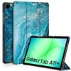 EasyAcc Custodia Cover Compatibile con Samsung Galaxy Tab A11+ Plus/ A9+ 11 Pollici 2025 SM-X236B/SM-X230 Tablet, Motivo Sabbie Mobili