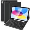 SOPPY Custodia con Tastiera Bluetooth per iPad 11a Generazione (A16) 11 Pollici 2025, 10a Gene 10,9 Pollici 2022, cover Protettiva Staccabile, con Slot per Penna Stilo, Layout Italiano,Nero