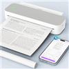 Ablemark Stampante termica Bluetooth A4, stampante portatile portatile A4, per viaggi, stampante inclusa compatibile con Android e iOS e laptop, per casa, ufficio, tatuaggio Stencil