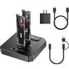 ANYOYO NVMe M.2 Clone SSD Case 20Gbps USB 3.2 Gen2, Dual Bay M.2 NVMe Docking Station con clonazione offline per un rapido aggiornamento del PC, migrazione del sistema e backup dei dati, compatibile con 2230
