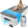 Huddle® Lussuoso letto ad aria singolo tecnologia brevettata SlumberGuard™ a doppia pompa | Materasso gonfiabile con pompa incorporata | Comodo materasso gonfiabile | Singolo, Matrimoniale, King
