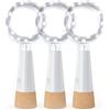 KOBWA Luci per bottiglie con sughero, luci per bottiglie di vino ricaricabili tramite USB, luci a batteria, luci a stringa aggiornate 2025 per decorazioni natalizie(Bianco freddo, 3 Pezzi)