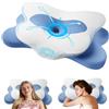ALLFYL Cuscino Cervicale Memory Foam a Doppia Altezza, Cuscino Ortopedico Ergonomico per Dolori a Collo e Spalle, Cuscino Supporto Cervicale (Blu)