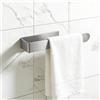 Baodenvi Porta Asciugamani Bagno Adesivo 22cm Portasciugamani da Parete Porta Salviette Cucina Acciaio Inossidabile 304 Stabile Elegante Argento Opaco