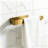 Baodenvi Porta Asciugamani Bagno Adesivo 22cm Portasciugamani da Parete Porta Salviette Cucina Acciaio Inossidabile 304 Stabile Elegante Nessuna Perforazione Oro Opaco