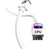 AsiaHorse Hydrus 8-Pin CPU Cavo di prolunga [SOLO PER CPU], Cavo di alimentazione EPS 12V (NON PER GPU), 18AWG Sleeved, 5V 3-Pin ARGB Sync - Bianco