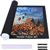 Celawork Tappetino per Puzzle Fino a 1500, 2000, 3000 Pezzi - Pad Rotolo per Puzzle (Nero, per 1500)