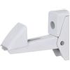 Alberts 307769 Ferma persiane e porte, a chiusura automatica, alluminio, verniciato bianco, distanza fermo - piastra 15 - 50 mm