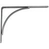 Amig - Staffa per Mensole da Parete - Squadra Metallica per Ripiani - Angolare per Mensole - Supporto - Acciaio - Colore Grigio Metallizzato - Misura: 250x200 mm - Peso Max Consigliato: 65 kg