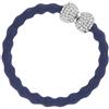 By Eloise London Silver Diamanté Bow colore Navy Blue