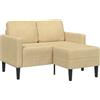 vidaXL Divano 2 Posti con Chaise a L Verde Grigio 125 cm Lino, Divano a 2 posti Camera da Letto, divanetto, Divano a Due posti