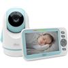 Chicco Baby Monitor Video Evolution, Telecamera Rotante per Neonati e Bambini con Schermo a Colori 5,Portata 220 m, Termometro, Suoni Bianchi, Microfono e Altoparlante, No WIFI Rete Protetta e Sicura