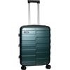 Vipbox Valigia Rigida Piccola in Policarbonato Ultra Leggera Trolley da Viaggio Resistente. Chiusura TSA e 4 Ruote (Verde, M(55cm))
