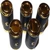 Love EMVY Portamonete da £1 (contiene nuove monete da £1) rilegato in pelle Scegli tra 1, 2, 3, 4 o 5 titolari (porta monete da 1 sterlina), Oro e nero., 5 holders, Classico