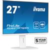 iiyama G-MASTER XUB2797QSN-W2 Monitor PC 68,6 cm (27") 2560 x 1440 Pixel Quad HD LED Bianco [XUB2797QSN-W2]