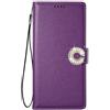 SEHEYA Cover Portafoglio per iPhone 14 Pro Max Custodia Libro in Pelle Fibbia Brillantini Flip Case con Chiusura Magnetica Cavalletto Porta Carte, Viola