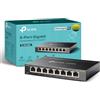 TP-Link Managed Network Switch 8-Port Gigabit, Support QoS VLAN IGMP Snooping, Network Monitoring through Web Interface, 3.68 W(TL-SG108E), Black