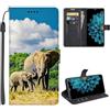 SEHEYA Cover per TCL 30 SE Custodia a Libro con Bello Motivo 3D Pieghevoli Borsa Portafoglio Flip Case 3 Tasche Interne Fibbia Magnetica Caso, Elefante