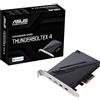 ASUS ThunderboltEX 4 con controller Intel® Thunderbolt™ 4 JHL 8540, 2 porte USB Type-C, larghezza di banda bidirezionale fino a 40 Gb/s, supporto DisplayPort 1.4, ricarica rapida fino a 100 W.