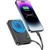 Moscsaz Magnetic Power Bank - Compatible with iPhone 16 15 14 13 Series Wireless Charger 10000 mAh Portable Powerbank Battery Pack Quick Charger External Battery con ingresso e uscita di tipo C,Moscsaz