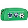 Seven Portapenne Scuola con Patch Inter, Verde, Accessori Scuola, Accessori Zaino, Per bambini e ragazzi, Tempo libero, Idea regalo tifoso