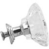 Respicefinem Maniglie per Mobili in Acrilico Stile Europeo 5 Pezzi Pomelli a Foro Singolo a Forma di Fiore Manopole Trasparenti Decorative per Cassetti Armadi e Porte Accessori Eleganti per Arredamento Casa