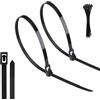Yatrosynth Fascette Fermacavi Autobloccanti Riutilizzabili, 4.8 x 200mm, Forte per l'ordine di Cavi, Giardinaggio, Casa e Officina, Confezione Da 50 - Nero