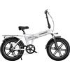 RINCC Bici Elettrica Pieghevole, Ebike da 720Wh 15Ah Batteria | Motore Brushless | Autonomia di 80-100 Km | 20×4.0 Fat Tire | 7 Velocità | Ruota monoblocco in lega di magnesio R200 (Bianco)
