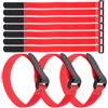 AKOOSY 25 Pezzi Cinghie Elastiche per Tappetini Yoga Rosse in Materiale Blend con Chiusura a Strappo, Adatte per Fissaggio in Magazzini o Spazi di Lavoro