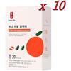 Gongcha miele pompelmo tè nero miscela artigianale 20 g x 20 bastoncini 400 g