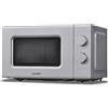 COMFEE' Forno a Microonde Grigio, 20 Litri, 700 W, 5 Livelli di Potenza, Funzione di Scongelamento Rapido, Timer Manuale, Design Compatto-CM-M202CC(GR)