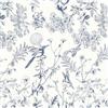 Yomshi Carta da Parati Autoadesiva, Motivo Floreale, Blu e Bianco, 44 x 300 cm Impermeabile, Pellicola Adesiva per Mobili in Vinile, per Camera da Letto, Soggiorno