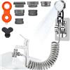 ECHOBUY Doccetta per Lavandino Bagno con Tubo Estensibile 3M Doccino per Lavandino Cucina Doccetta Per Doccia,Doccetta per Bidet Doccino per Bidet Set Soffione Doccia con 6 Adattatore per Doccia e Bide