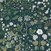 Yomshi Carta da parati autoadesiva verde, motivo floreale botanico, 44 x 300 cm, impermeabile, per camera da letto, soggiorno, facile da usare, per mobili, pellicola decorativa