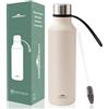Combo Delight Thermos 580 ml - Borraccia isolata in acciaio inox con manici per bevande calde e fredde, leggera, a prova di perdite e con spazzola per la pulizia, ideale per viaggi, fitness, ufficio
