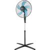 Ardes STEELO 40PN Ventilatore a Piantana 50W 40 cm con Oscillazione Automatica, Altezza e Inclinazione Regolabile, 3 Velocità, Design Total Black e 5 Pale