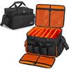 OUUTMEE DJ, Borsa Cable File Bag per Attrezzature DJ, Divisori Regolabili e Due Tasche Separate, 30 x 20 x 20 cm
