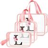 DBPBToU Trasparente Beauty Case Donna, Trousse Trucchi Per Viaggio, Idea Regalo Personalizzata Con Lettere, Regali Donna Per Compleanno (L)