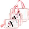 DBPBToU Trasparente Beauty Case Donna, Trousse Trucchi Per Viaggio, Idea Regalo Personalizzata Con Lettere, Regali Donna Per Compleanno (A)